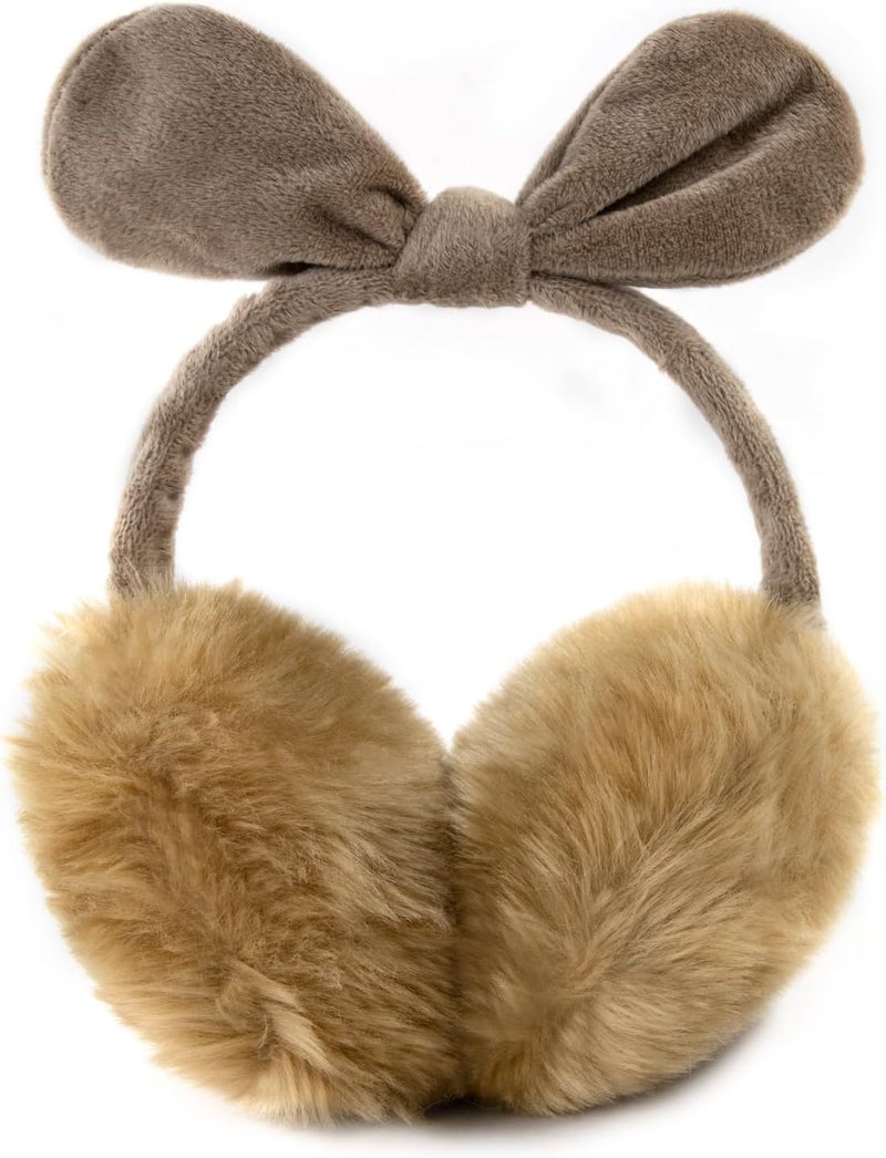 FSTEOE Winter Ear Muffs Women Warm Earmuff Girls Ear Warmers Soft Plush Outdoor Adjustable Ear Cover - Image 1